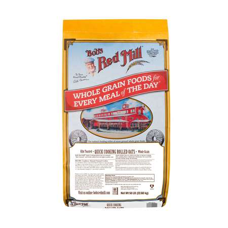 BOBS RED MILL NATURAL FOODS Bob's Red Mill Quick Cooking Rolled Oats 50lbs 1365B50